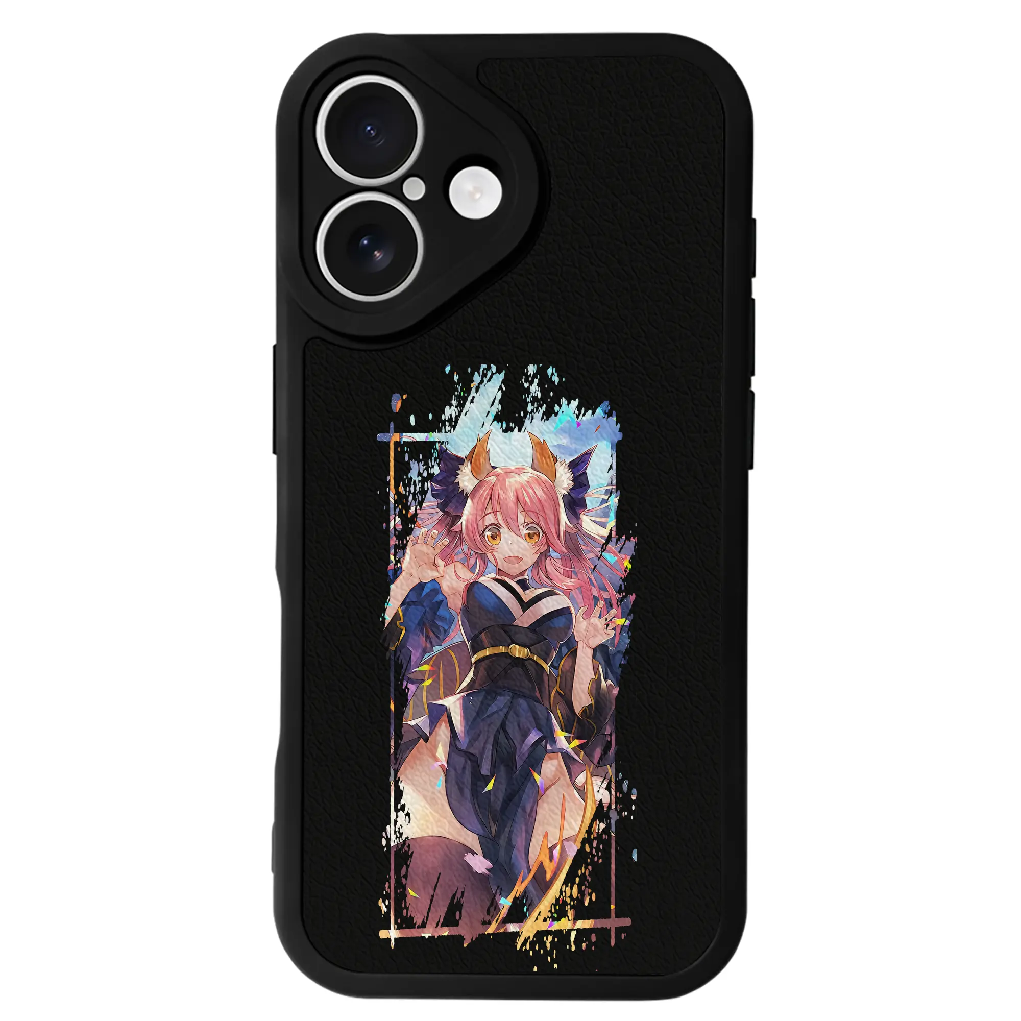 FGO グッズ,玉藻の前 - IPhone 16シリーズ対応 ・ シリコンスマホケース ・ レザー調 ・ 高精度フィット ・ 耐衝撃 ・ ワイヤレス充電対応 ・ 精密カット
